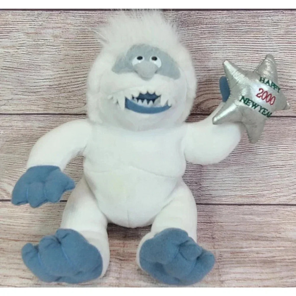 Stuffins Rudolph Happy New Year 2000 Plush Abominable Snowman Bumble Beanie 9" - Picture 1 of 7